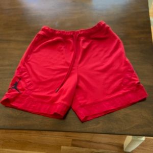 Jordan mens Jumpman mesh diamond shorts Color: Red with black Jordan logo.